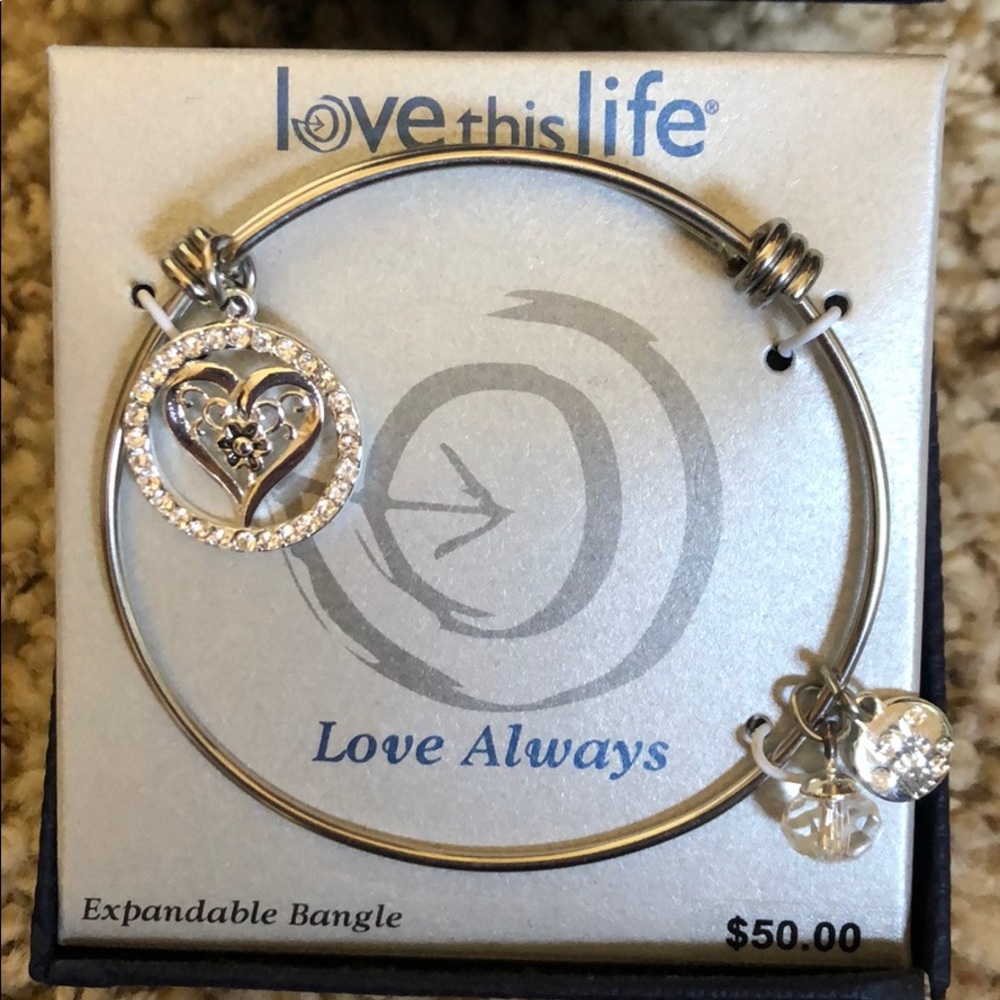 NIB Love this Life Love Always Expandable Bangle